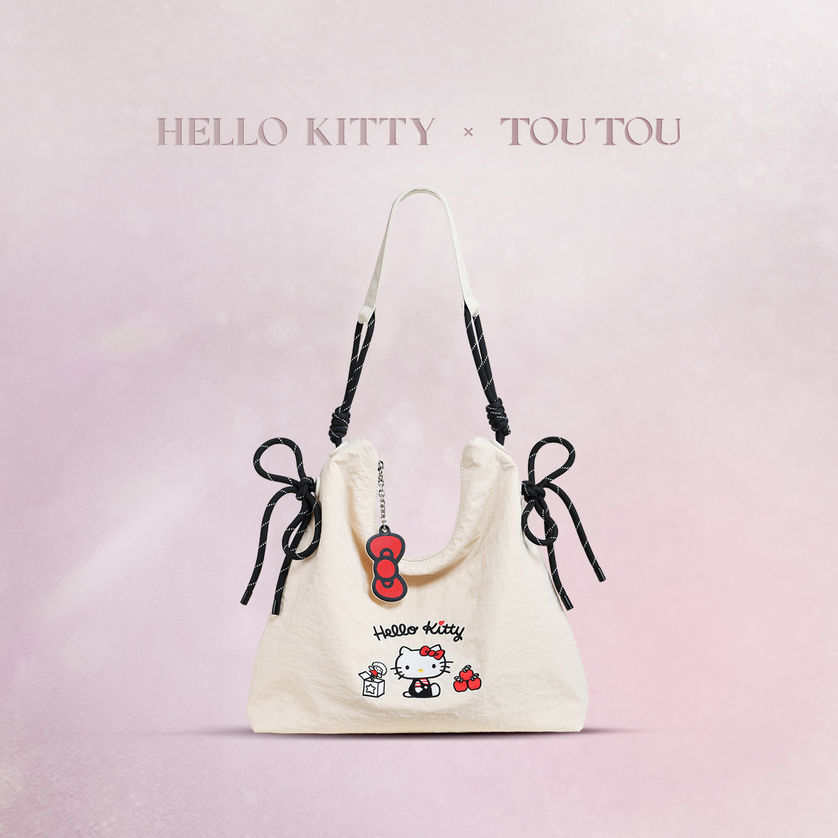 TOUTOUhellokitty三丽鸥联名凯蒂猫可爱帆布包托特包单肩斜挎包包