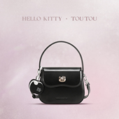TOUTOUhellokitty三丽鸥联名凯蒂猫哈喽kt黑色小方包手提斜挎包女