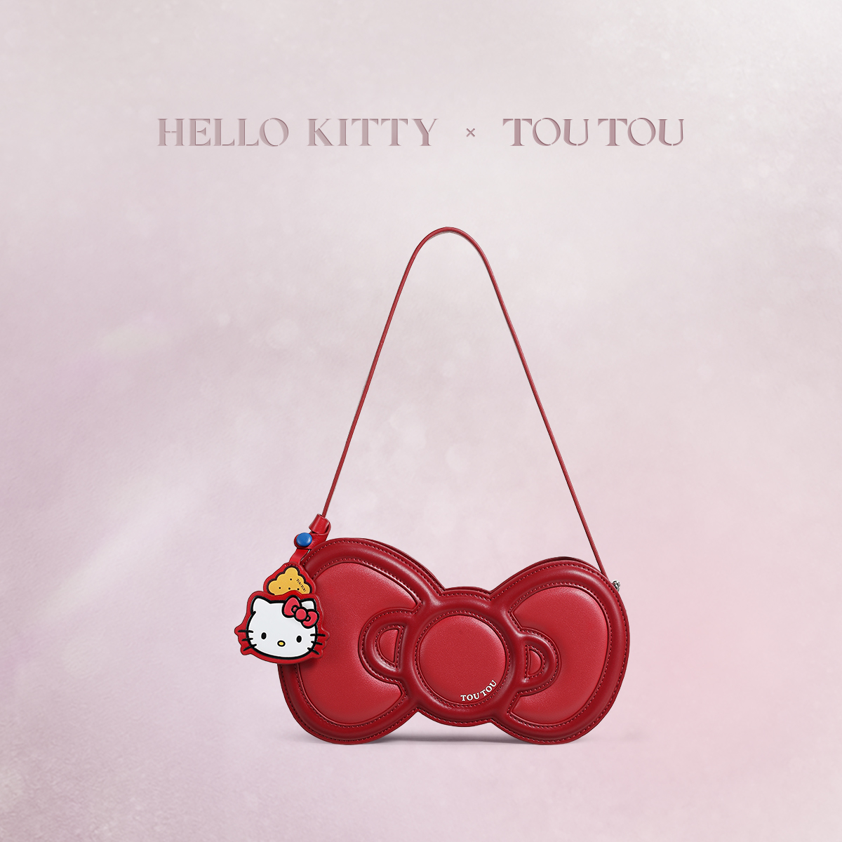 【圣诞节礼物】TOUTOUhellokitty三丽鸥蝴蝶结包包单肩腋下包生日