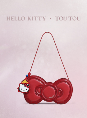 [本命年新年礼物]TOUTOUhellokitty三丽鸥蝴蝶结女童儿童红色包包
