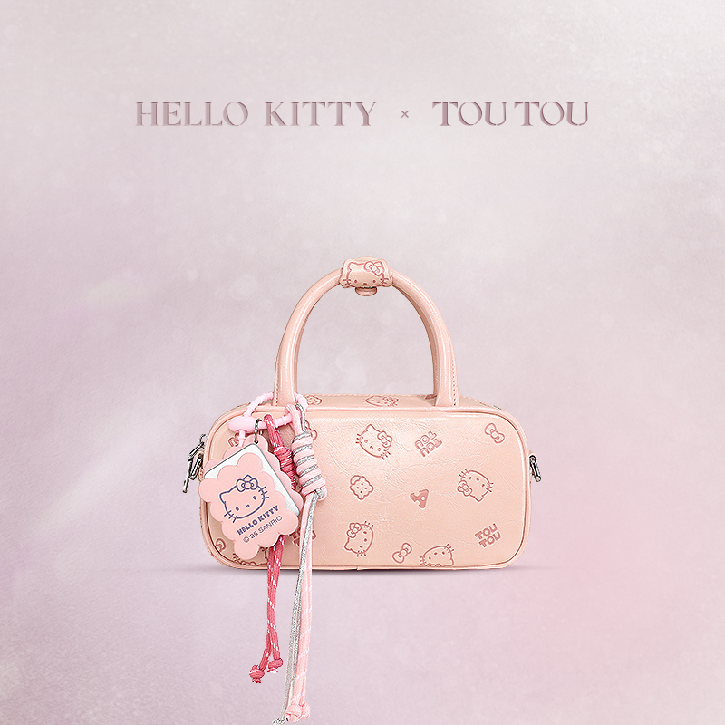 TOUTOUhellokitty凯蒂猫保龄球波士顿包哈喽kt斜挎包女孩生日礼物