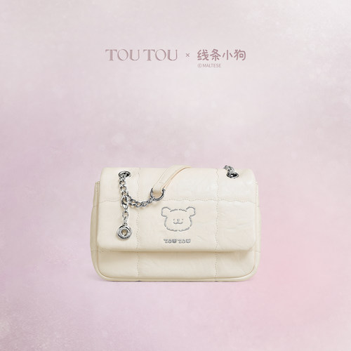 TOUTOU线条小狗联名仿植鞣链条小方包轻便通勤女生女孩子生日礼物