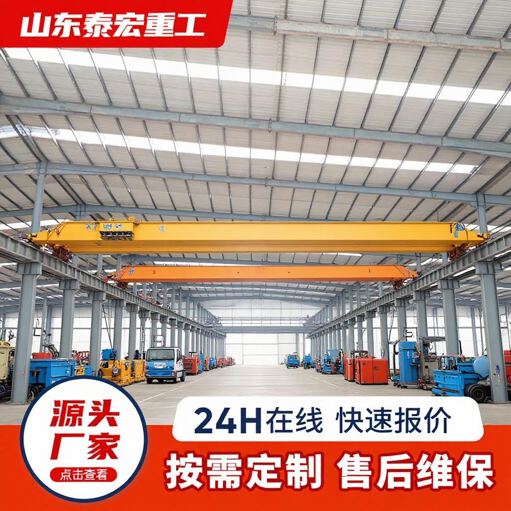 码头吊装用QD型双梁航吊制造厂车间吊运双梁行车欧式双梁起重机