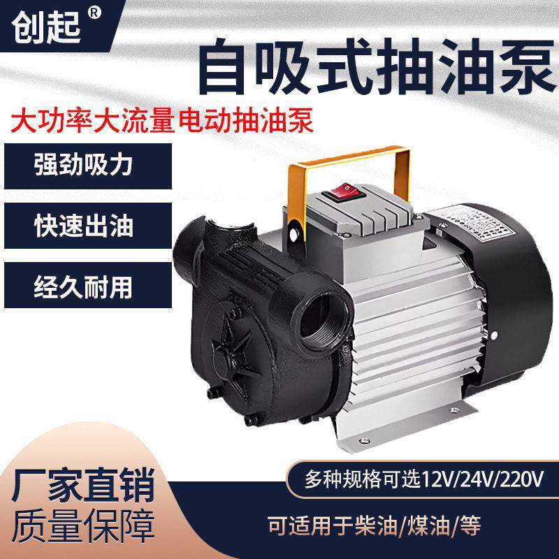 电动抽油泵12V24V220V大功率大流量自吸泵齿轮泵柴油加油机