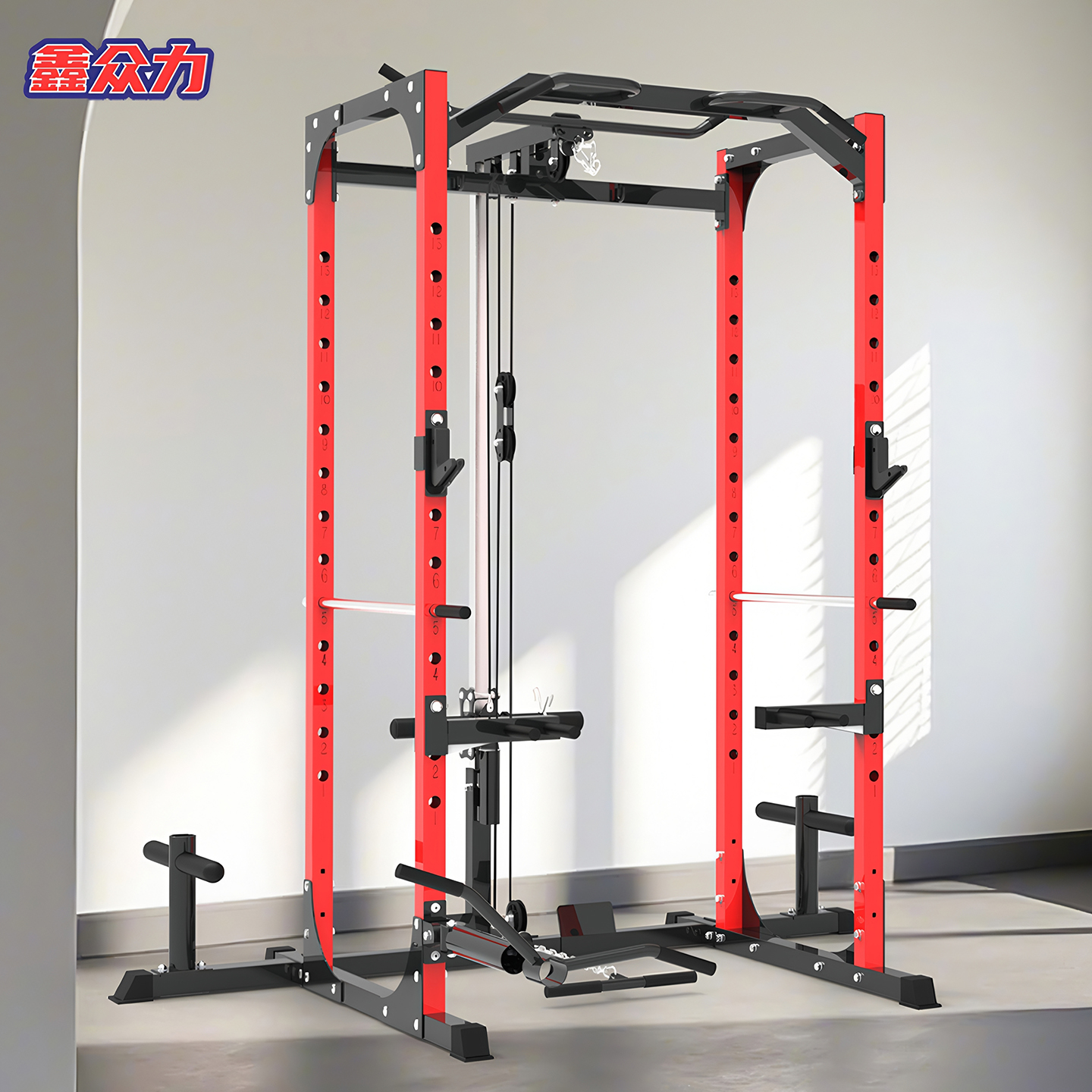 家用多功能深蹲架龙门架力量器械