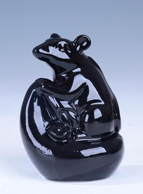 大小号黑色可爱站立公鸡生肖金钱鸡风水摆件家居装饰品工艺品摆件