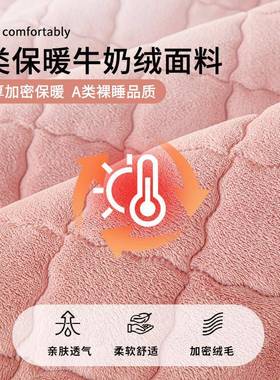 学生宿垫舍牛奶绒床笠冬季加绒珊瑚绒床加厚包罩夹HPJ20241棉全床