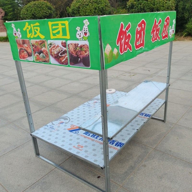 不锈钢三轮车摆摊专用架子鸡蛋灌饼小吃车专用架子电动三轮车货架