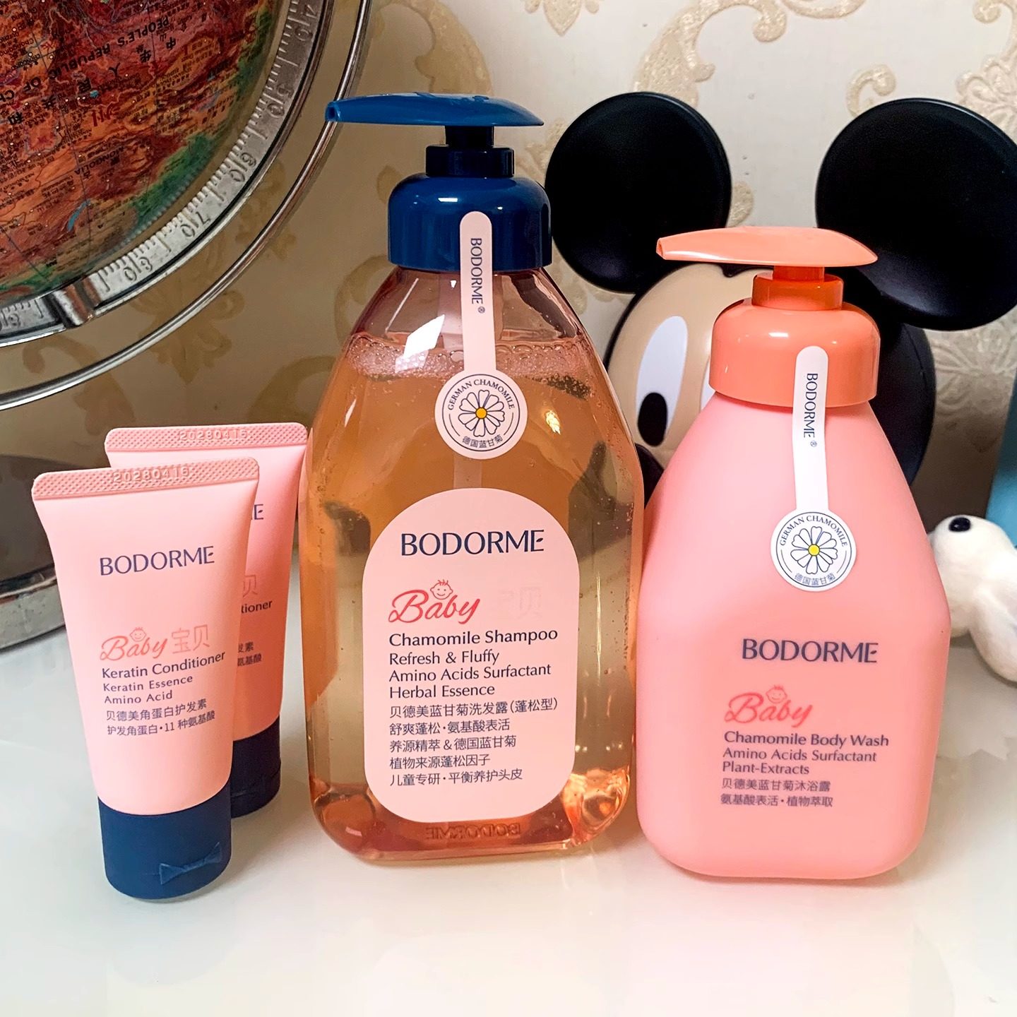 贝德美蓝甘菊洗发水儿童专用沐浴露控油蓬松舒缓宝宝中大童男女孩