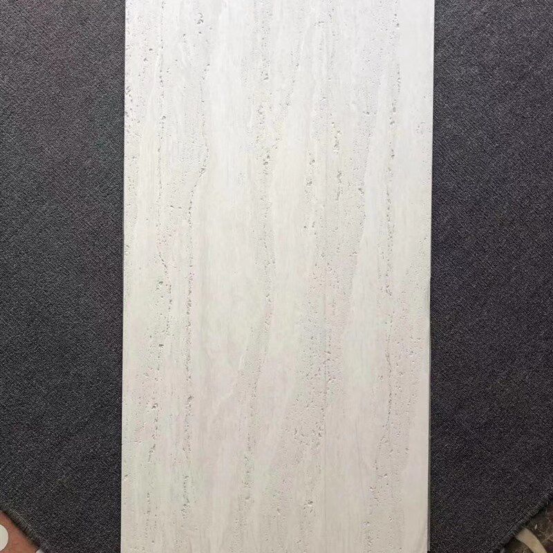 白黄色真洞洞石瓷砖600x1200客厅地砖玻化砖地板砖800x800背景墙