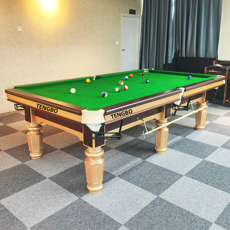 球房球厅台球桌中式黑八成人标准型美式桌球台室内家用球台桌送配