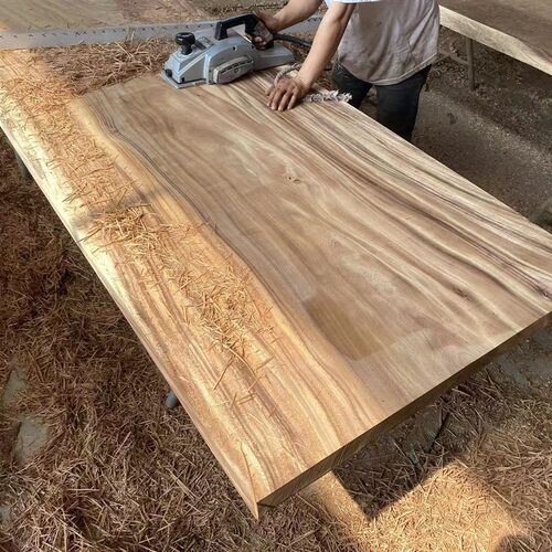 胡桃木实木大板办公桌简约原木茶桌家用长餐桌工作台面书桌会议桌