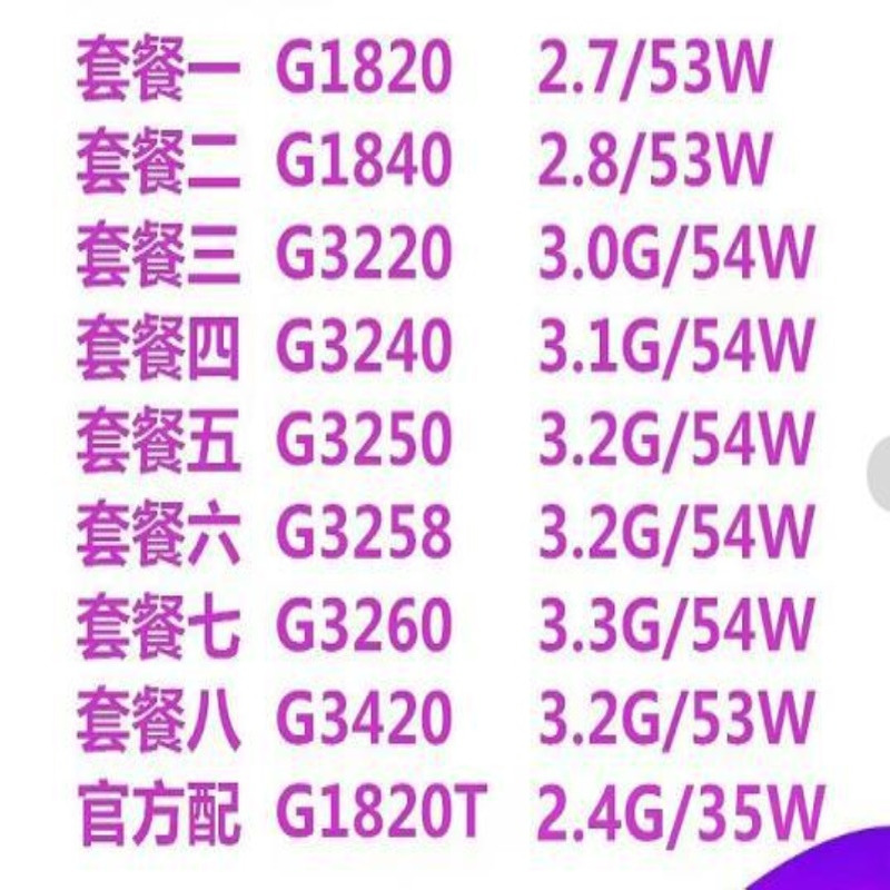 G1820 G1840 G3220 G3240 G3250 G3260 双核1150针散片 集显