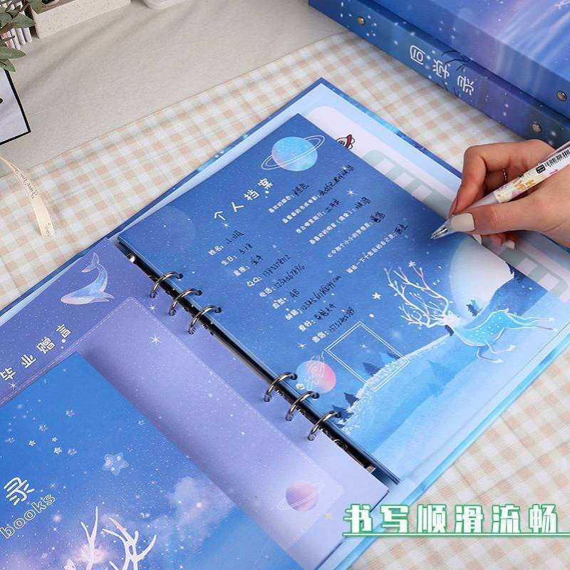 同学录中小学生毕业女唯美清新活页纪念册可爱小仙女留言册女批发