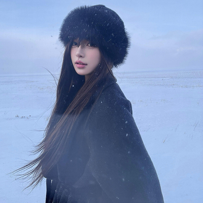 毛绒帽子女2025冬保暖防寒