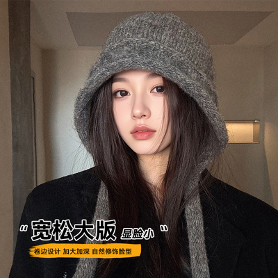 针织帽子女款大头围2025新款