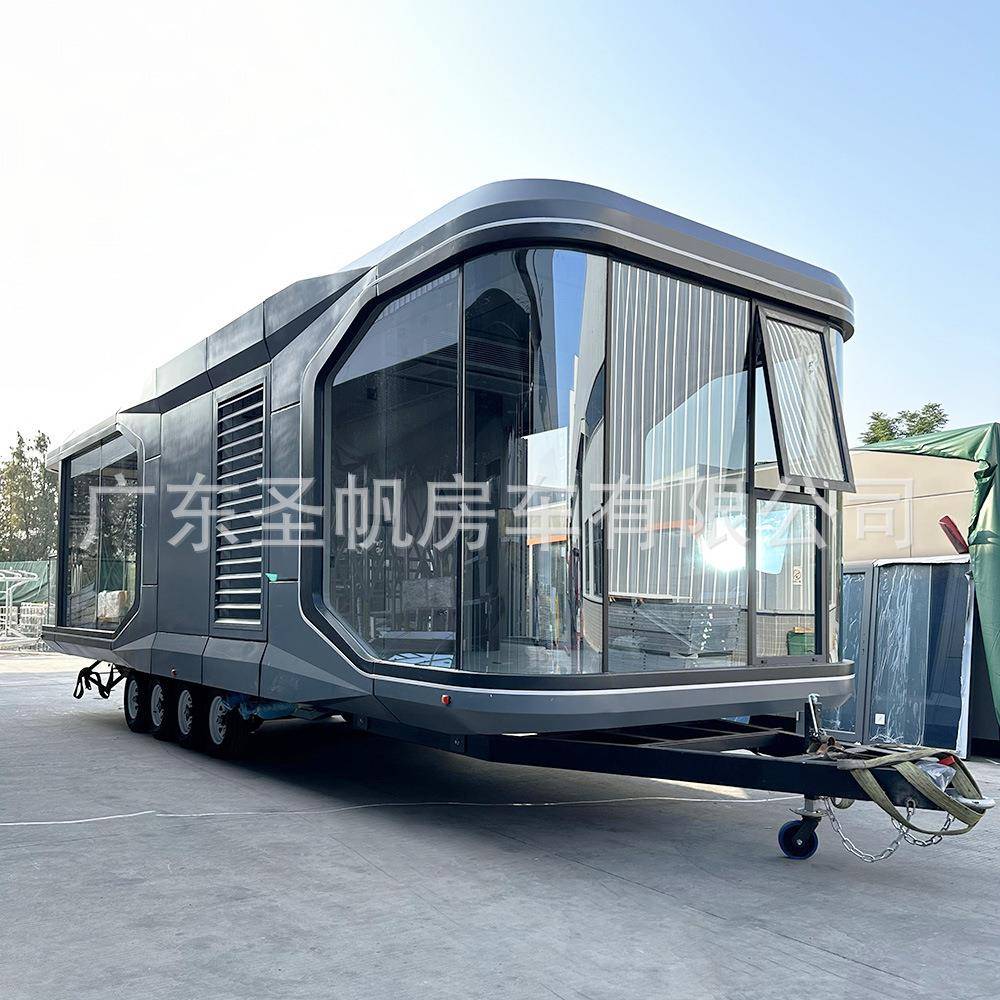 文旅景区户外拖挂太空舱休闲轻钢房屋集装箱苹果舱移动房屋厂家
