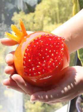 创意中国风淄博琉璃石榴摆件客厅书房玄关样板间装饰品礼物送长辈