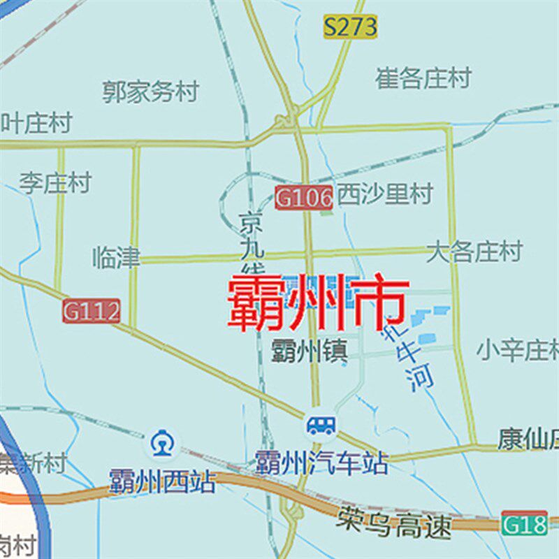2021新款廊坊市地图贴图办公室挂图高清防水墙壁贴超大装饰画定制