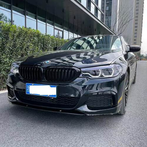 适用宝马5系后唇改装 M5小尾翼525/530中网黑色MP前铲 FD前唇包角