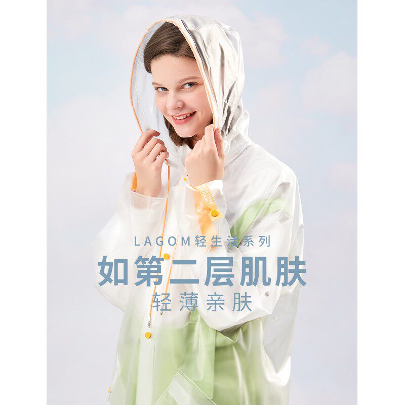 雨衣女长款全身时尚户外徒步外套成人男士透明加厚单人防暴雨披潮