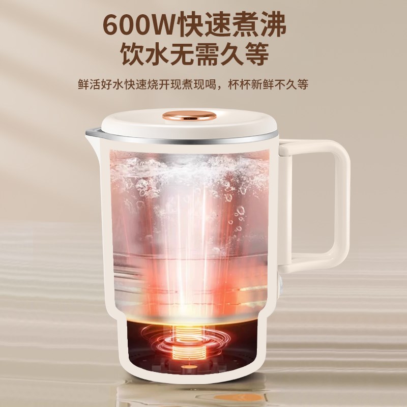 万利达折叠迷你烧水壶旅行便携式电热水壶2024新款保温一体开水壶