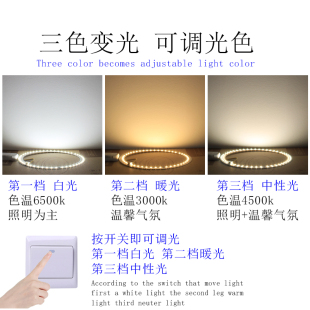 环形LED灯芯圆形灯盘单圈灯片吸顶灯替换芯吊扇灯灯条配件三色光