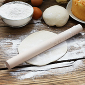 实木带刻度擀面杖 擀面棒面点压面棍翻糖饺子皮批萨家用烘焙工具