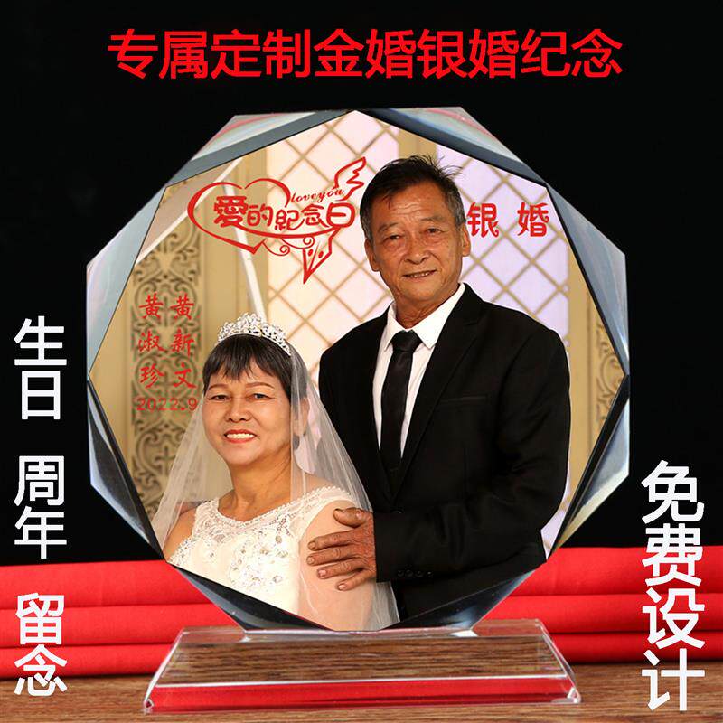 生日礼物送妈妈实用照片创意长辈父母结婚50周年老人纪念金婚礼品