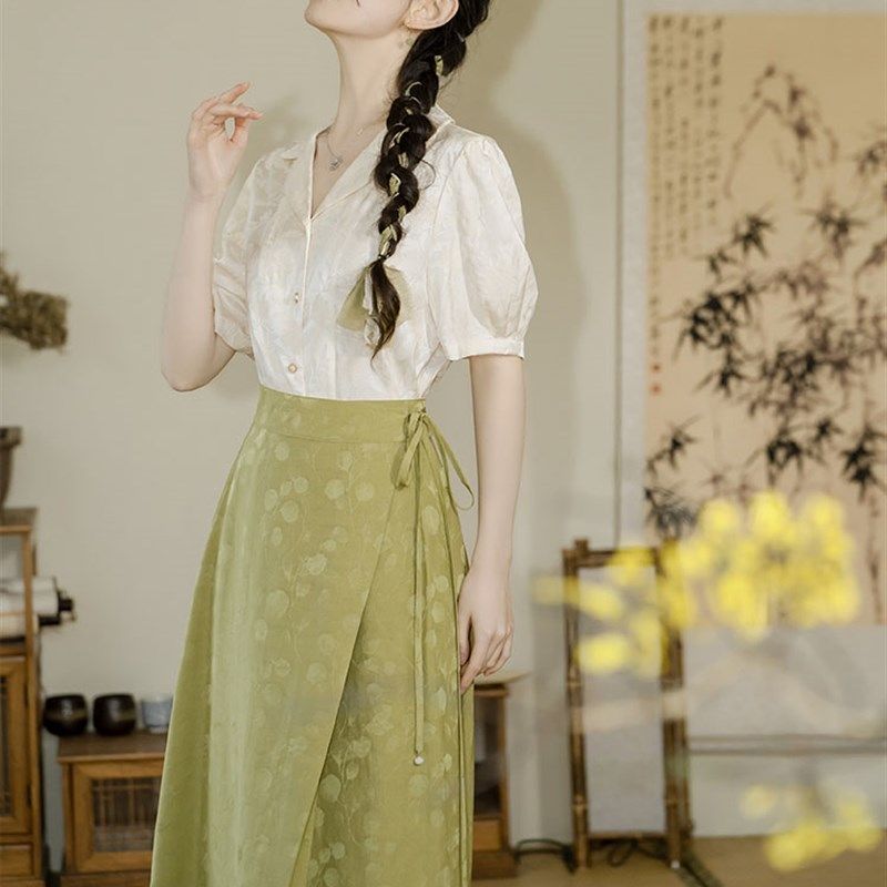 汉服女款唐装女改良旗袍上衣中国风日常马面裙套装国风新中式女装