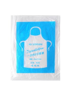 一次性围裙独立包装透明塑料防水防油污火锅烧烤厨房餐饮罩衣专用