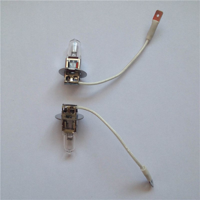 机床工作灯泡 卤钨灯珠带线灯珠 H3 24V 12V 55W 70W 100W卤素灯