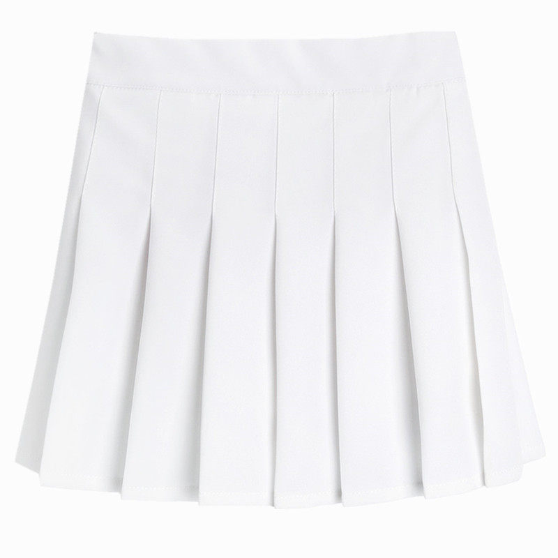 女童百褶裙半身短裙黑色学院风春秋夏小女孩卡其校服裙儿童a字裙