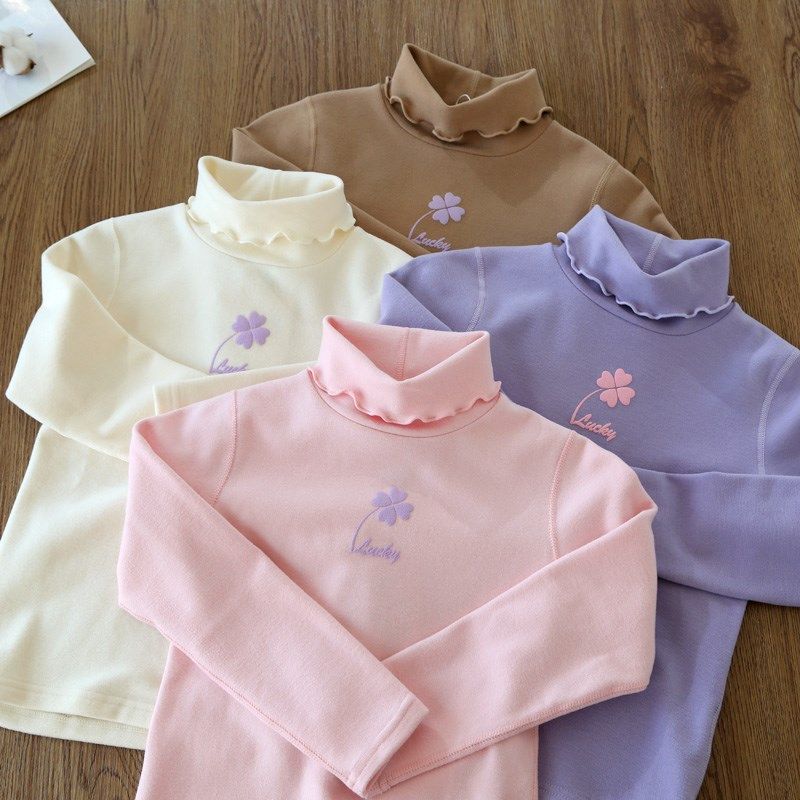 女童德绒打底衫秋冬新款洋气内搭儿童长袖T恤宝宝半高领打底上衣,童装/婴儿装/亲子装,保暖上装,淘宝优惠券,粉丝福利购,淘宝优惠卷