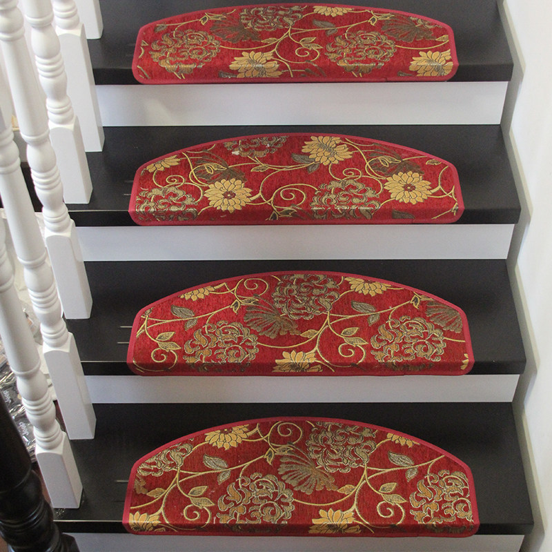 欧式风格踏步垫宿舍上铺楼梯脚垫台阶田园自粘防滑楼梯地毯,居家布艺,楼梯垫,淘宝优惠券,粉丝福利购,淘宝优惠卷