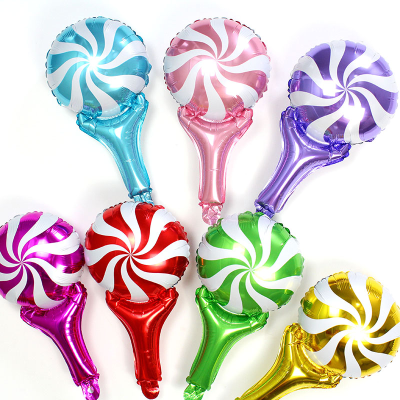 六一手持棒铝膜气球微商引流地推活动小礼品儿童可爱卡通多款生日