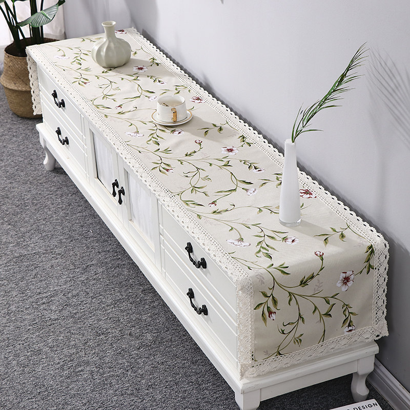 鞋柜垫台面防水桌布盖巾长条布艺盖布美式风电视柜五斗柜桌垫罩巾,居家布艺,桌布,淘宝优惠券,粉丝福利购,淘宝优惠卷