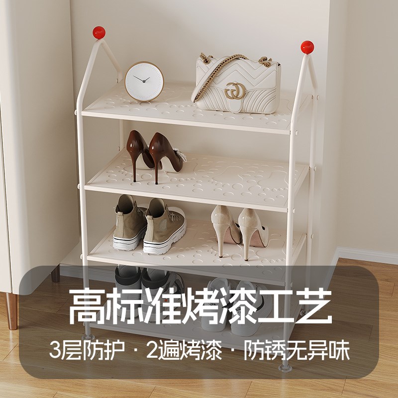 鞋架入户门简易门口多层鞋架子家用大容量多层铁艺防尘鞋柜置物架
