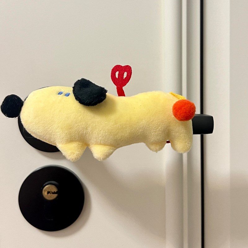 门把套发条小狗防碰撞门把手套卡通保护套门挡可爱装饰挂件挂饰品