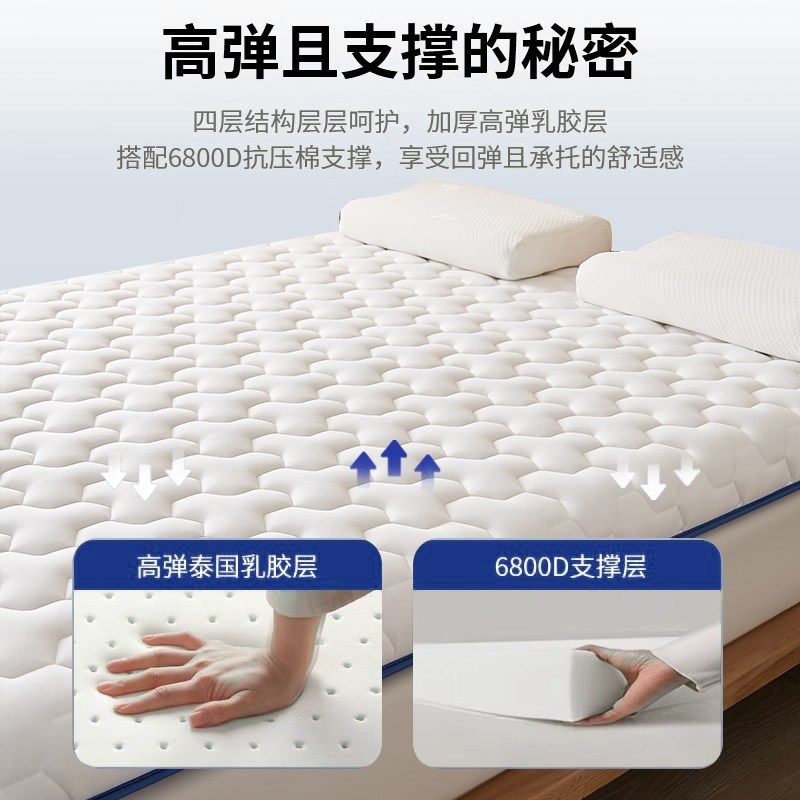 乳胶记忆棉床垫遮盖物软垫家用卧室宿舍学生单人榻榻米海绵褥垫子