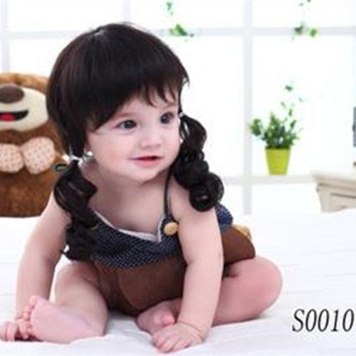 儿童假发女童短卷发公主婴儿假发帽儿童摄影假发百天宝宝假发