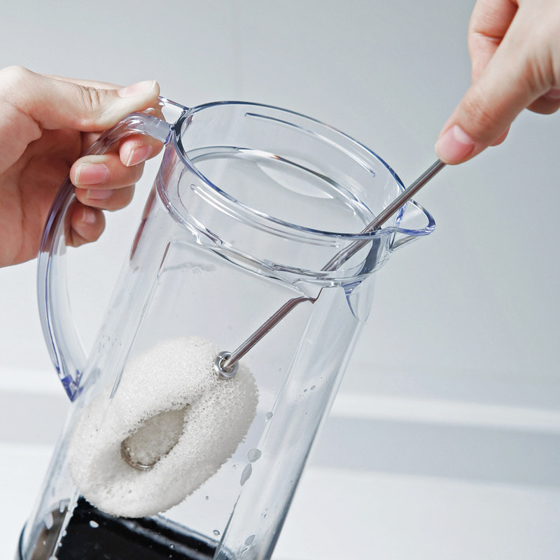 霜山长柄海绵杯刷奶瓶刷保温杯洗杯子小刷子手柄加长款可替换锅刷