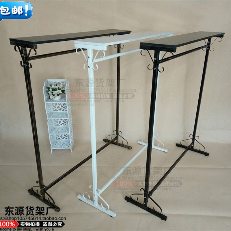 铁艺落地单杠架服装货架服装店衣架展示架落地式卖衣服架子中岛架