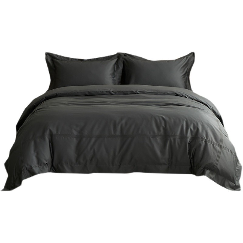 高档 100支四季全棉贡缎床上四件套简约不简单时尚纯棉被套床单