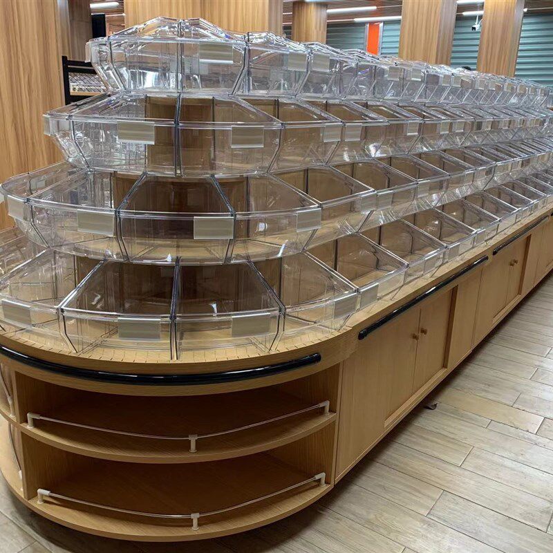 超市中岛柜散称零食盒子标签牌饼干干果塑料标价牌散称盒标价签套