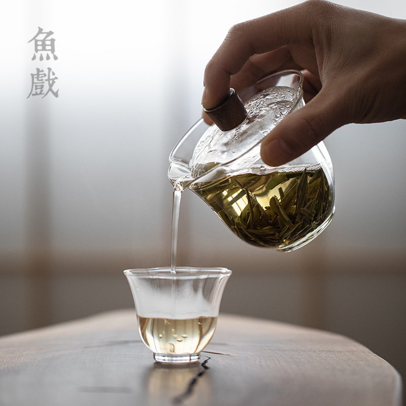 耐热玻璃便携旅行功夫茶具套装快客杯一壶二杯带过滤泡茶杯子盖碗