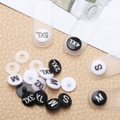 扣衣服尺码 纽扣尺码 标圆形码 按扣二合扣服装 配件 数粒分码 塑料尺码