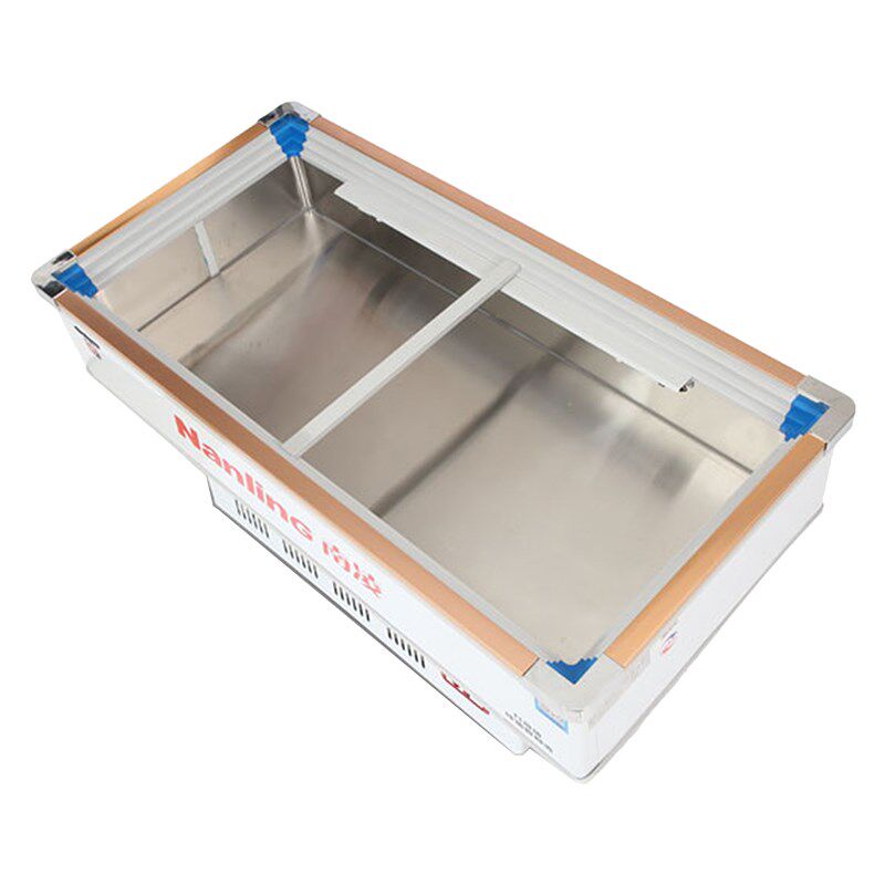 南凌卧式海鲜柜铜管烧烤冰柜商用冰箱麻辣烫展示柜冷藏冷柜冷冻柜