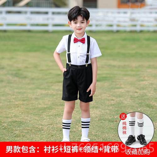 高档六一儿童演服儿男童礼服女童白蓬蓬裙幼出园业班服舞蹈表演毕