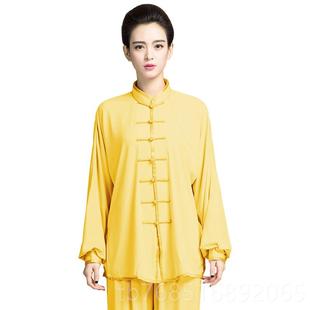高档高端牛奶丝太极女2服024款春秋新武术表演服练功服太段极拳八